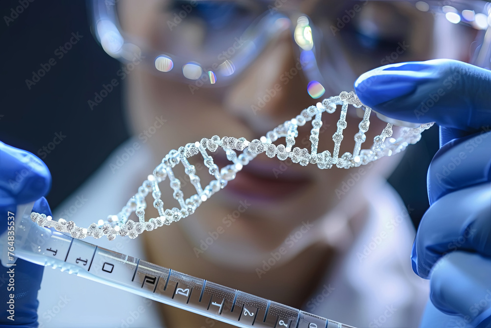 Scientist engaged in work on the innovative CRISPR technology ...