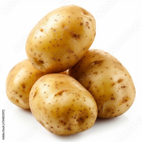 potatoes isolated on white background
