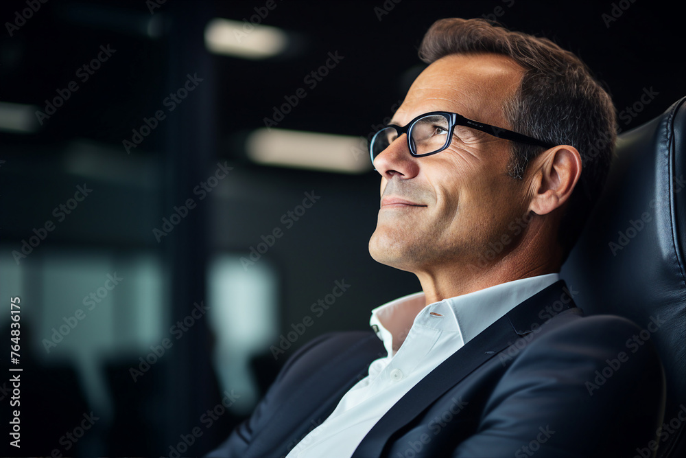 Corporate meeting with successful business people in modern workstation building Generative AI Corporate meeting with successful business people in modern workstation building Generative AI