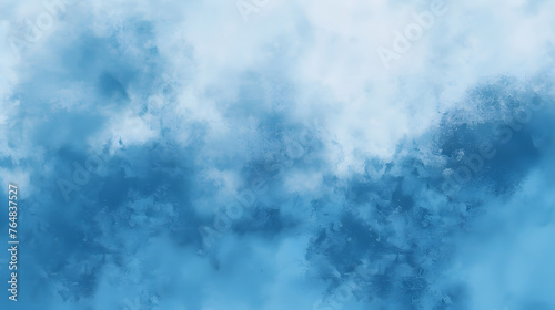 Abstract Watercolor shades blurry and defocused Cloudy Blue Sky Background, blurred and grainy Blue powder explosion on white background, Classic hand painted Blue watercolor background for design. photo