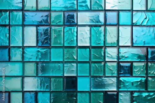 abstract glass tiles background color turquoise