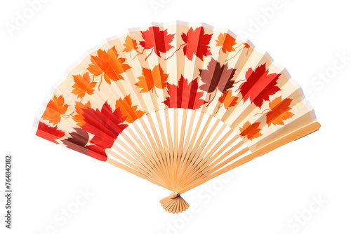 folding fan japan isolated on white.