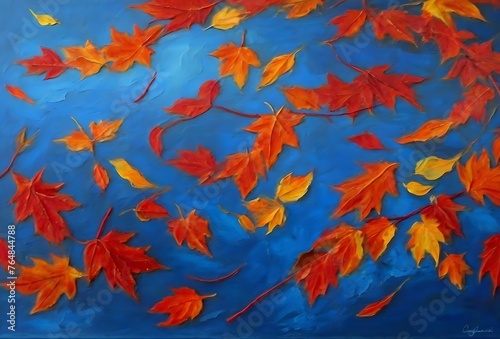 autumn leaves background © TAIFUR
