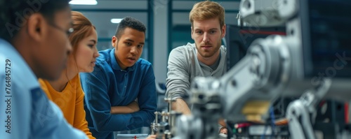 Robotics Teacher Explaining ai technology to Students