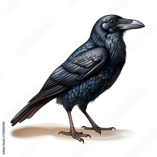 crow clipart on a white background   reated with Generative Ai