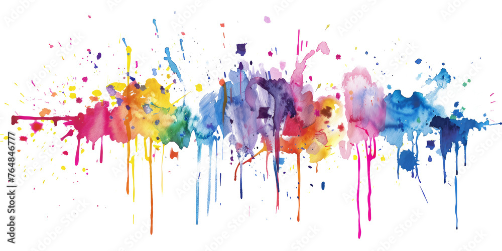 Fototapeta premium splash and drip effects to add to your watercolor brushstrokes