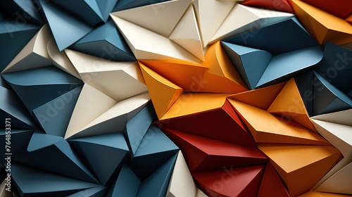abstract background, polygonal origami design