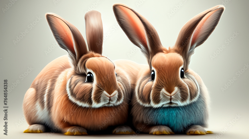 Obraz premium Cute Easter bunny