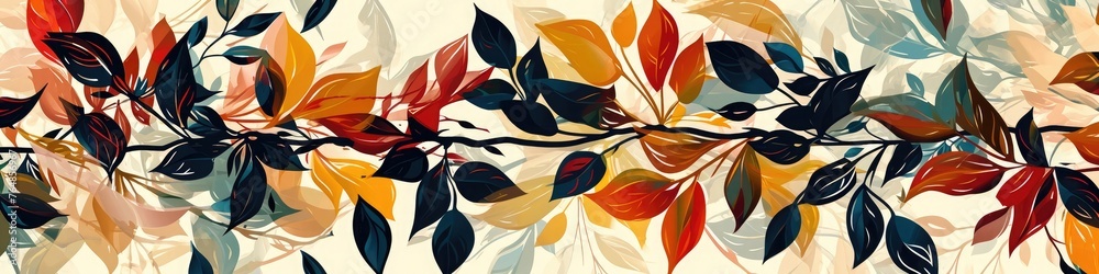 an abstract floral vine pattern, where seamlessly blended colors come together to form an eye-catching and harmonious display. an abstract floral vine pattern, where seamlessly blended colors come together to form an eye-catching and harmonious display.