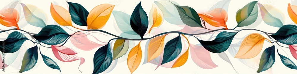 an abstract floral vine pattern, seamlessly merging various colors to create a visually stunning and harmonious composition. an abstract floral vine pattern, seamlessly merging various colors to create a visually stunning and harmonious composition.