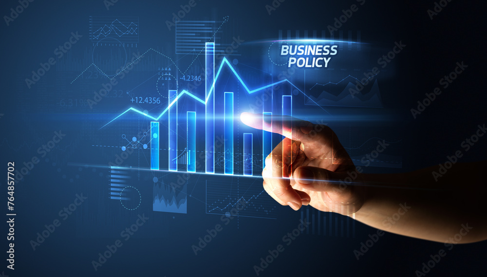 Obraz premium Hand touching business concept concept