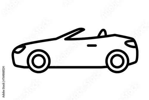 Car front line icon. Simple outline style sign symbol. Auto  view  sport  race  transport concept.