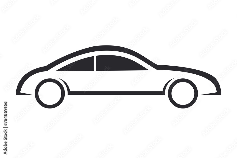 Car front line icon. Simple outline style sign symbol. Auto, view, sport, race, transport concept.