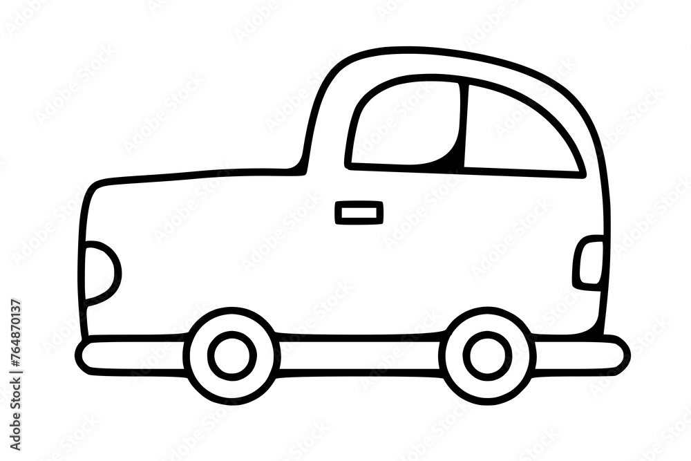 Car front line icon. Simple outline style sign symbol. Auto, view, sport, race, transport concept.