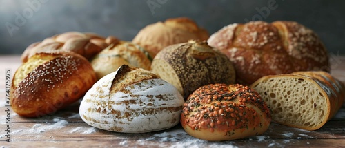 Various types of bread Generative AI