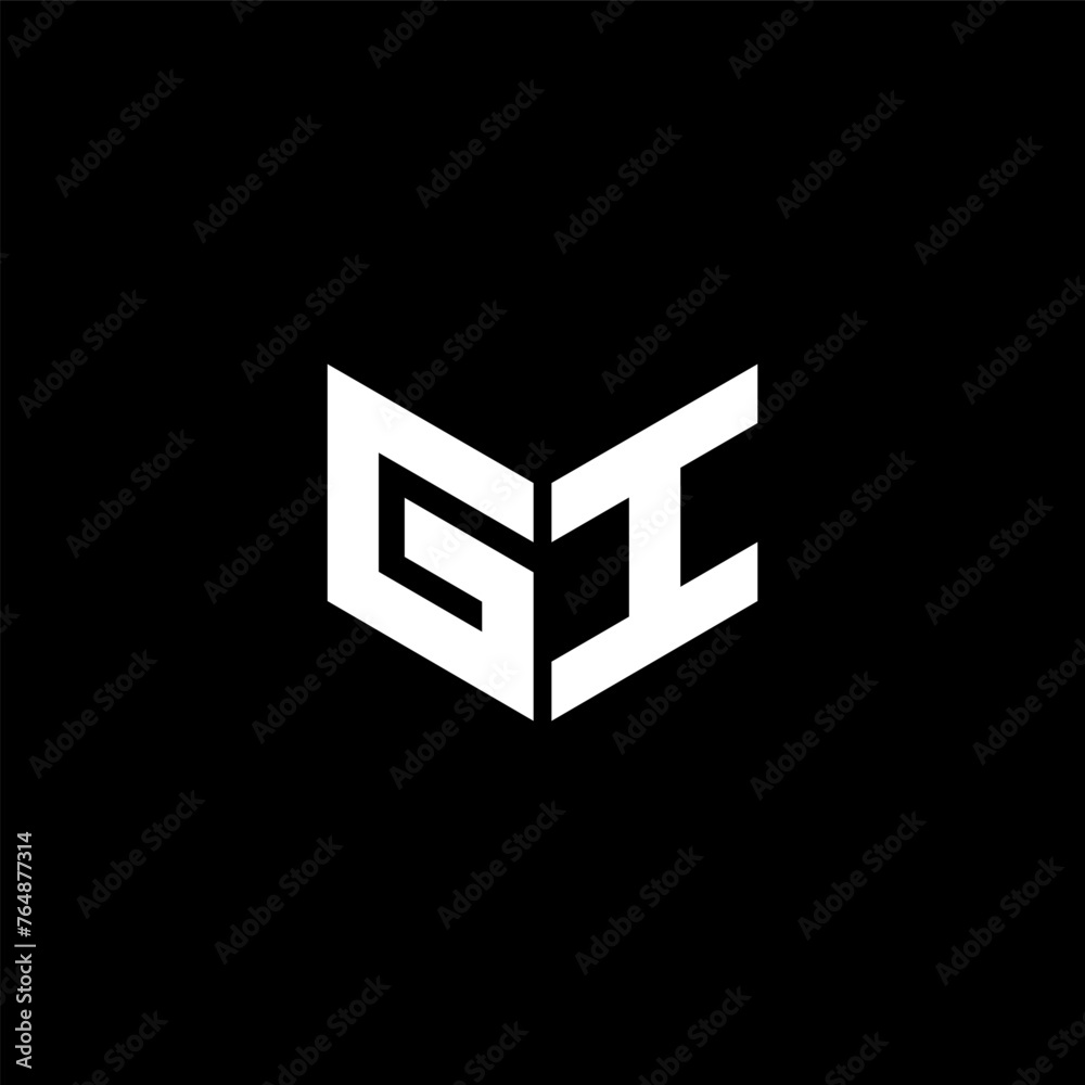 GI letter logo design with black background in illustrator. Vector logo, calligraphy designs for logo, Poster, Invitation, etc. GI letter logo design with black background in illustrator. Vector logo, calligraphy designs for logo, Poster, Invitation, etc.