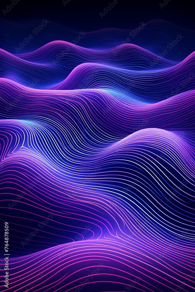 Beige and purple waves background, in the style of technological art
