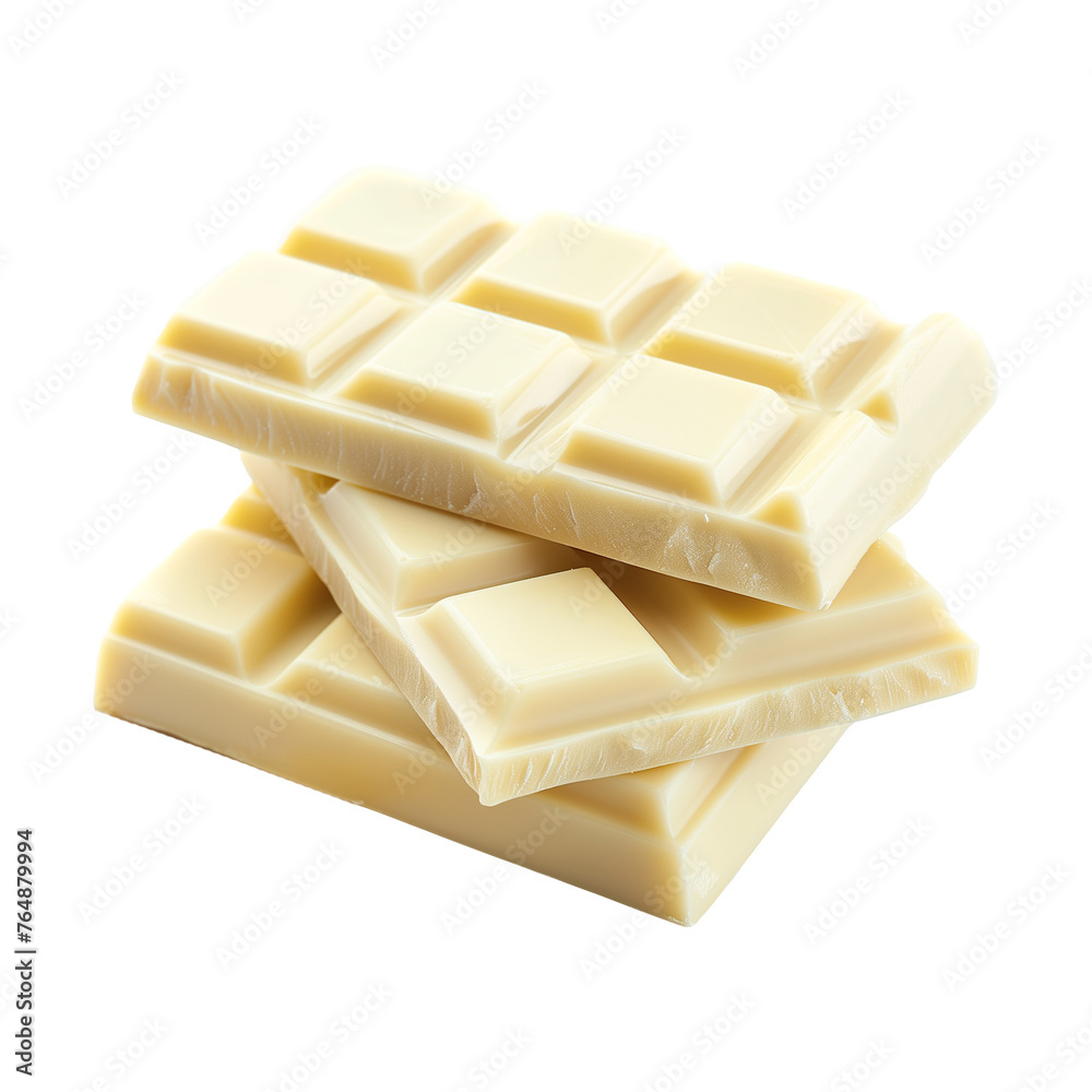 Pieces of white chocolate. Isolated photo with transparent background. Pieces of white chocolate. Isolated photo with transparent background.