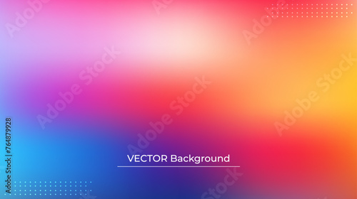 Abstract blurred gradient mesh background in bright rainbow colors. Colorful smooth banner template. Easy editable soft colored vector illustration in EPS10 without transparency.