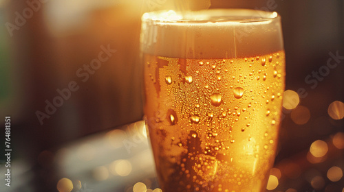 グラスに注がれた冷たいビール9 photo