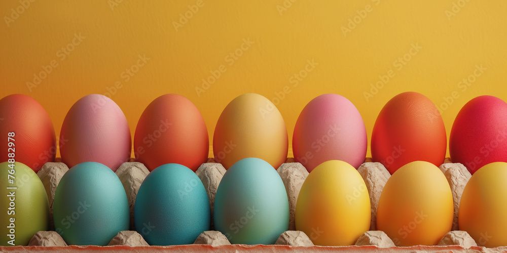 colorful eggs in a box colorful eggs in a box