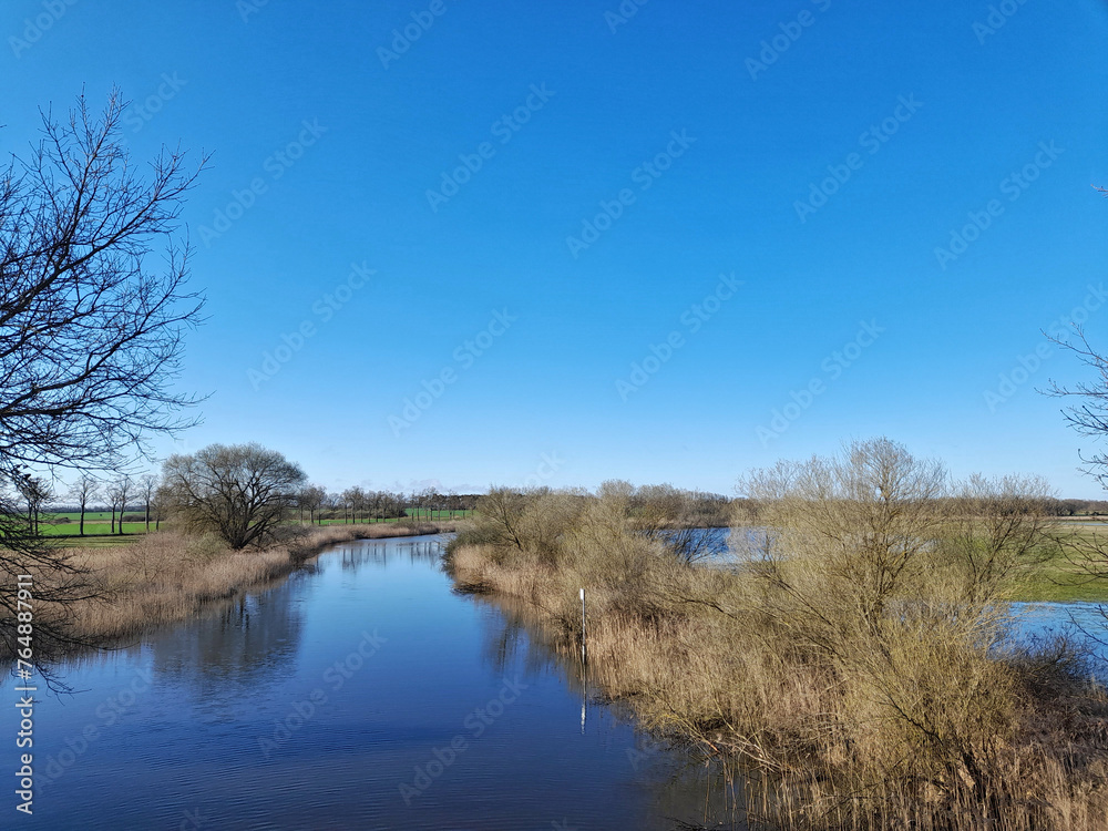 Flusslandschaft bei Lünow im Havelland Flusslandschaft bei Lünow im Havelland