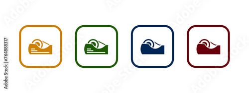 scotch tape icon vector illustration. scotch tape icon in different color design.