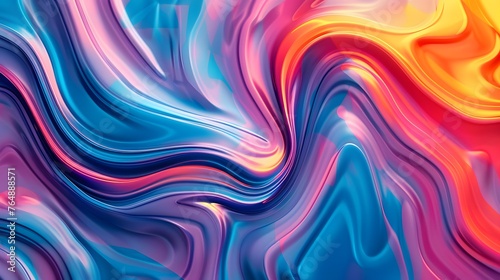 Swirling waves of vibrant liquid paint, top-notch wallpaper featuring colorful fluid background