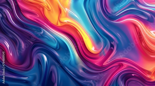 Abstract colorful liquid paint swirls, premium-grade wallpaper with dynamic fluid backdrop