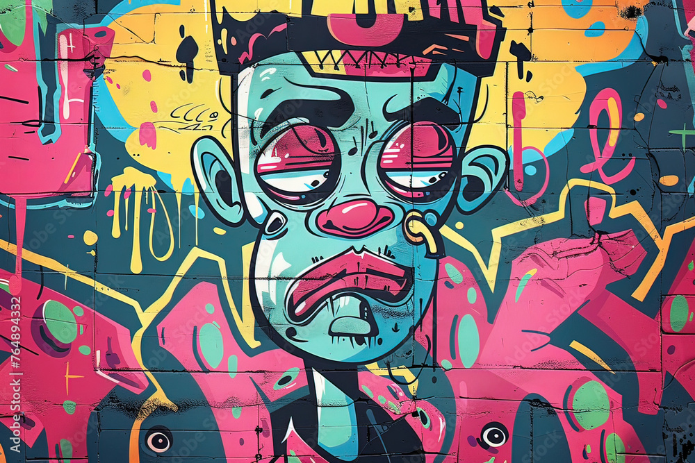 Ai pittura sul muro in stile hip hop 03