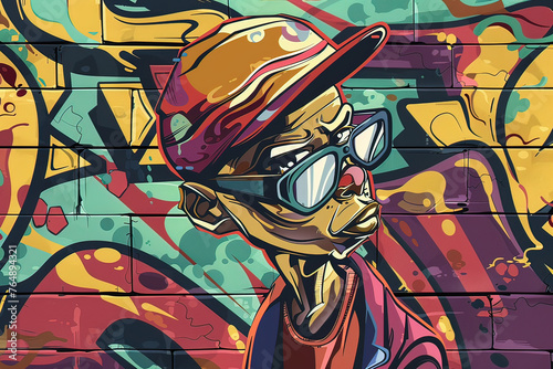 Ai pittura sul muro in stile hip hop 04