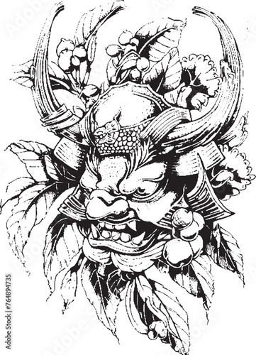 maschera antico guerriero samurai 03