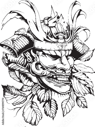 maschera antico guerriero samurai 01
