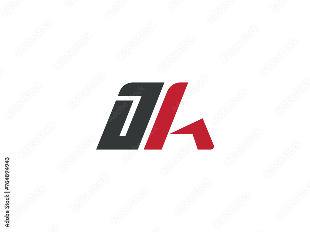 Obraz premium Letter DA, AD letter logo design. Vector DA logo, Initial letter AD uppercase monogram logo.