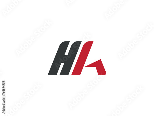 Letter HA, AH letter logo design. Vector HA logo, Initial letter AH uppercase monogram logo.