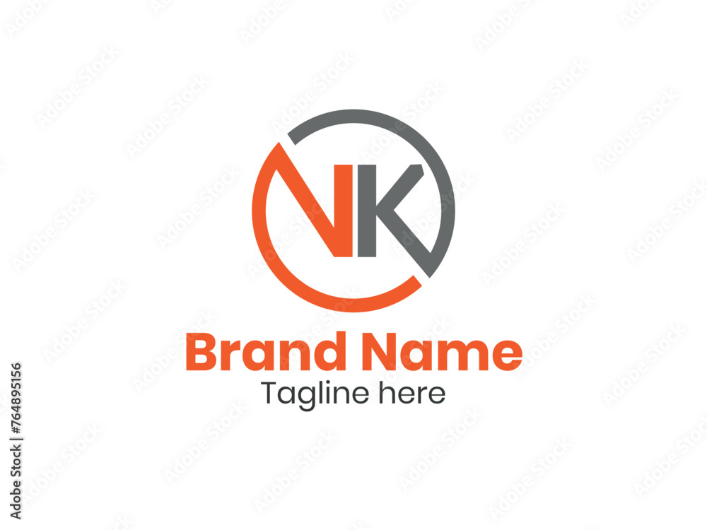 NK logo. NK design. KN letter logo design. Initial letter NK monogram logo. NK logo. NK design. KN letter logo design. Initial letter NK monogram logo.