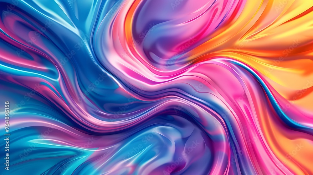 Dynamic multicolored paint swirls, abstract fluid wave abstract backdrop for wallpaper
