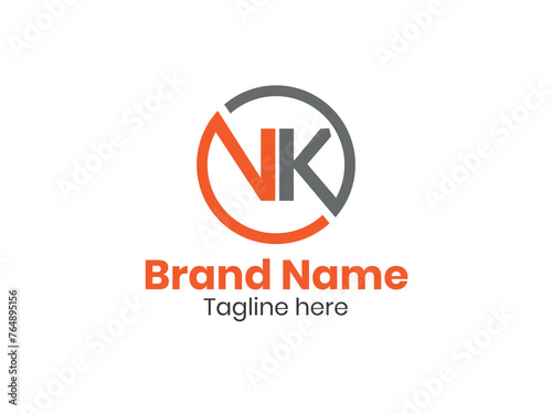 Free Download NK logo. NK design. KN letter logo design. Initial letter NK monogram logo.  - GFXLoad