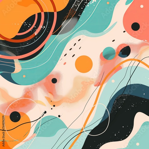 social media post layout, colorful background, modern design with strong colors