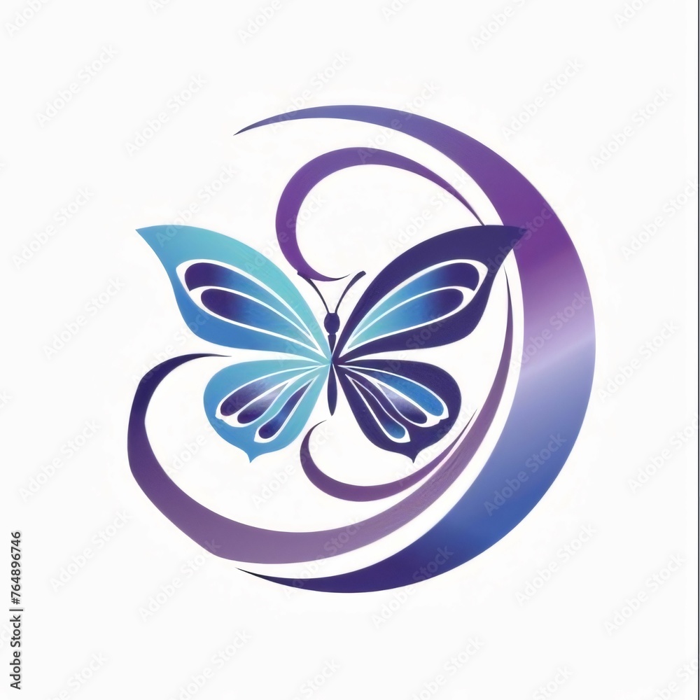 Butterfly icon on a white background. Vector illustration for your design.