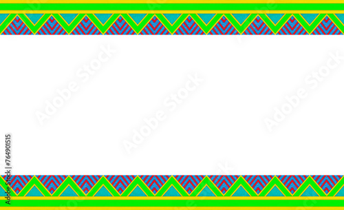 seamless colorful Plasticine border background art shape stripe and triangle zigzag
