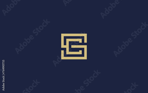 letter sc with square logo icon design vector design template inspiration