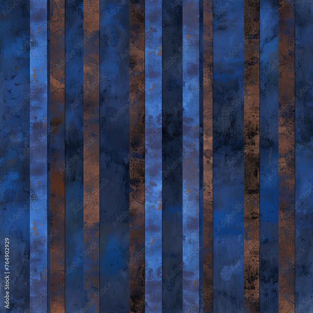 Blue strips and dark brown stripes wallpaper design