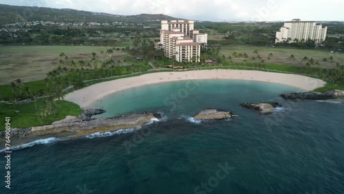 Aerial video above Ko olina beach villas with love hawaai villas  photo