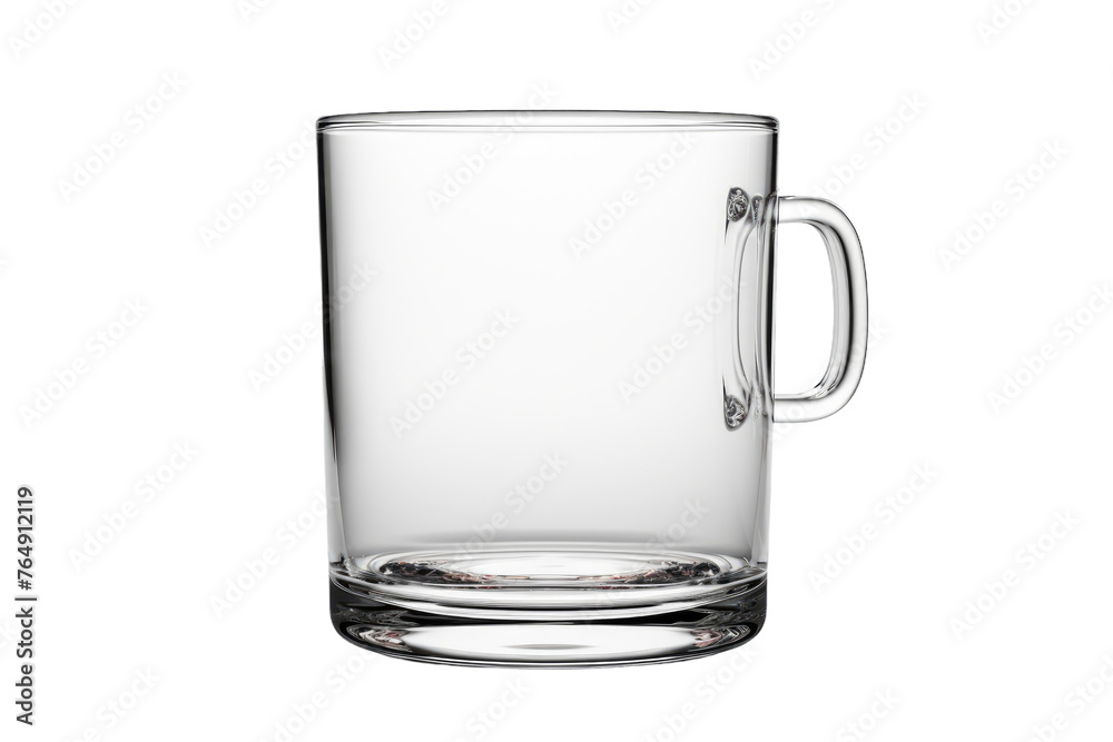 Elegant Glass Mug: A Handle of Light. Elegant Glass Mug: A Handle of Light.