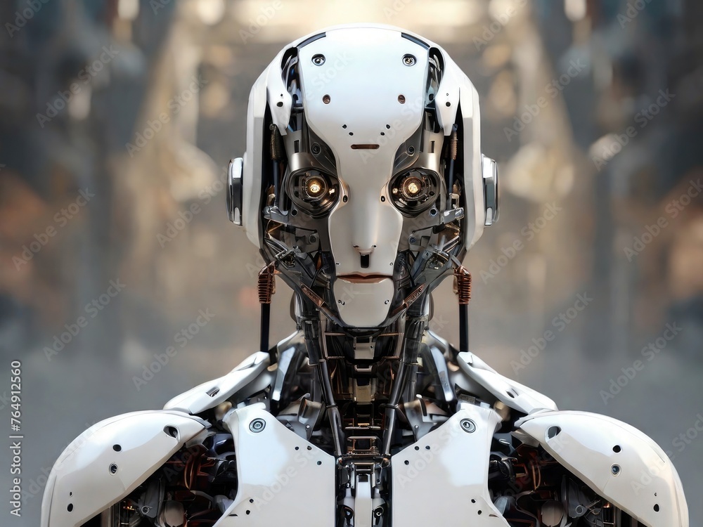 Futuristic AI Robot Bridging CreativityTechnology and Artistry robot with artificial intelligence Futuristic AI Robot Bridging CreativityTechnology and Artistry robot with artificial intelligence