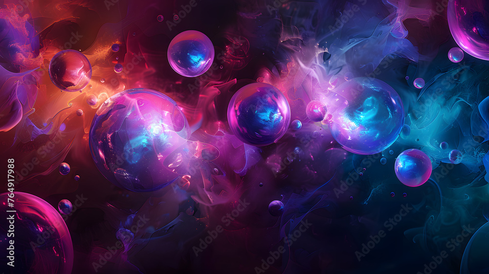 Vibrant Floating Light Orbs Illuminate Abstract Background with Energetic Glow. Vibrant Floating Light Orbs Illuminate Abstract Background with Energetic Glow.