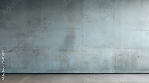 Aged concrete wall with texture in a spacious room, industrial background.