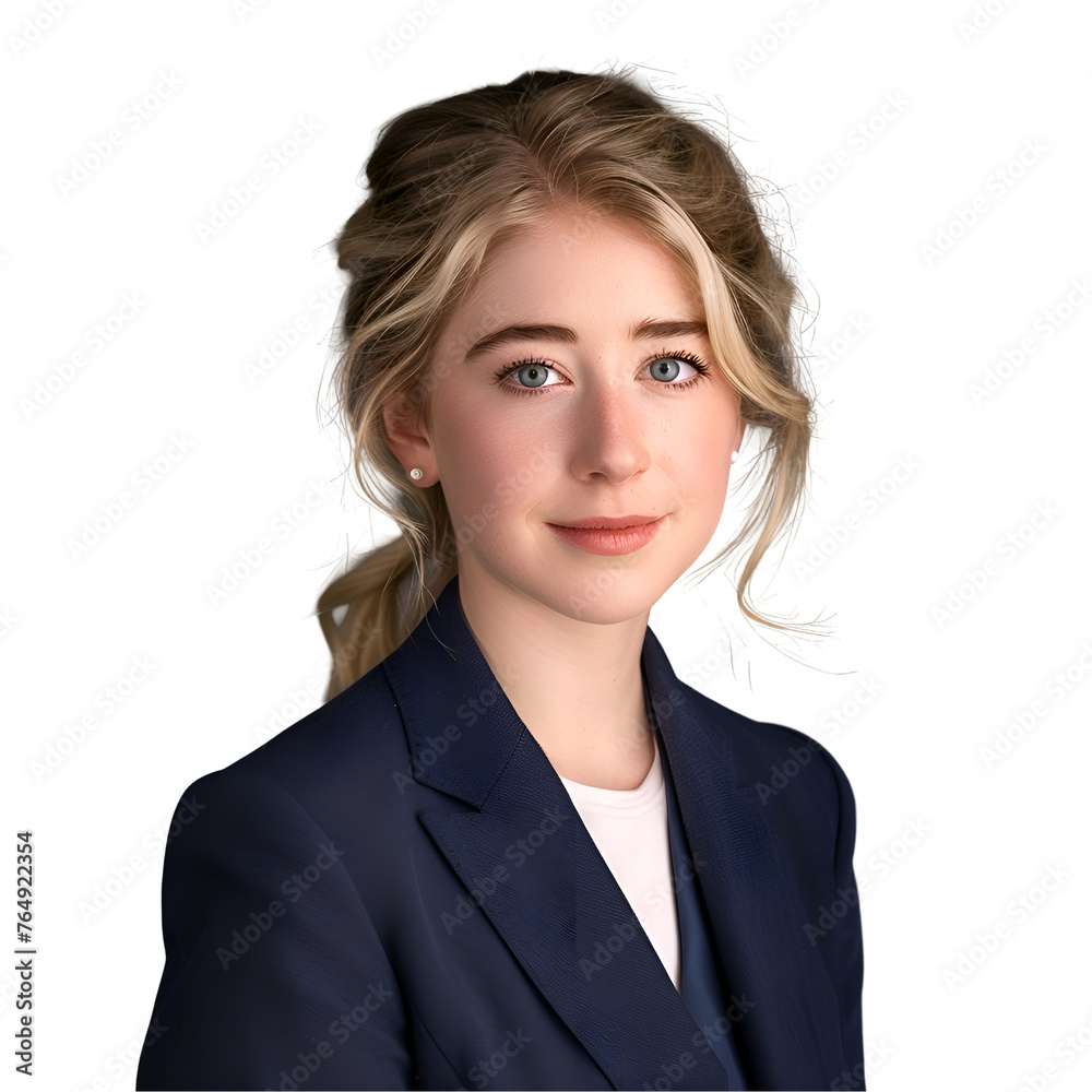 A Beautiful Business Woman in Black Formal Suit - PNG Cutout Isolated in Transparent Background A Beautiful Business Woman in Black Formal Suit - PNG Cutout Isolated in Transparent Background