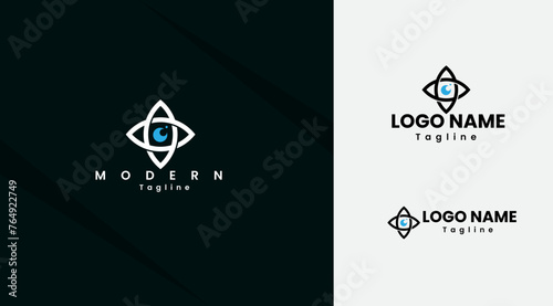 Eye logo design. Vision logo art. Vector. Business. Eye care logo. Lens. Premium. Human eye vector art. Finance. Icon. Creative design.